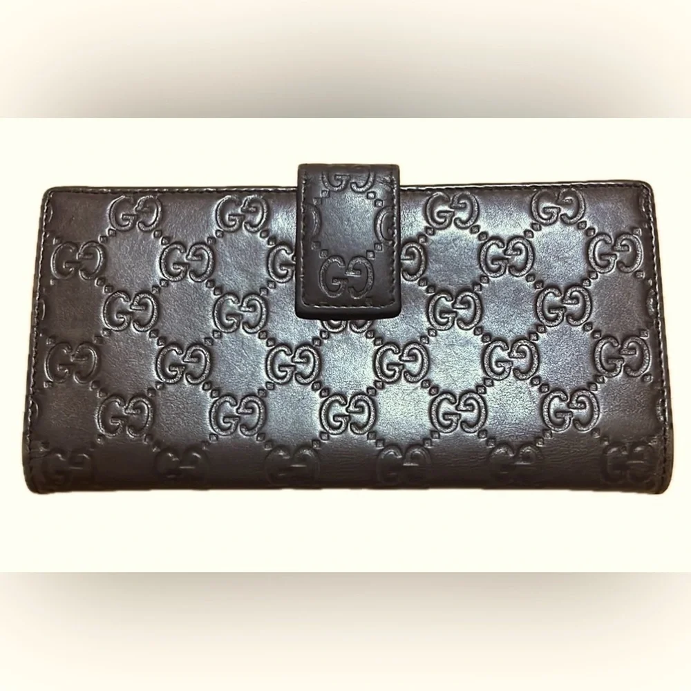 Gucci Guccissima Interlocking Leather Long Wallet, Brown - Picture 13 of 16